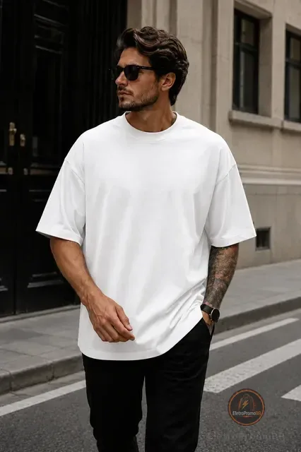 Camiseta Oversized Masculina 100% Algodão