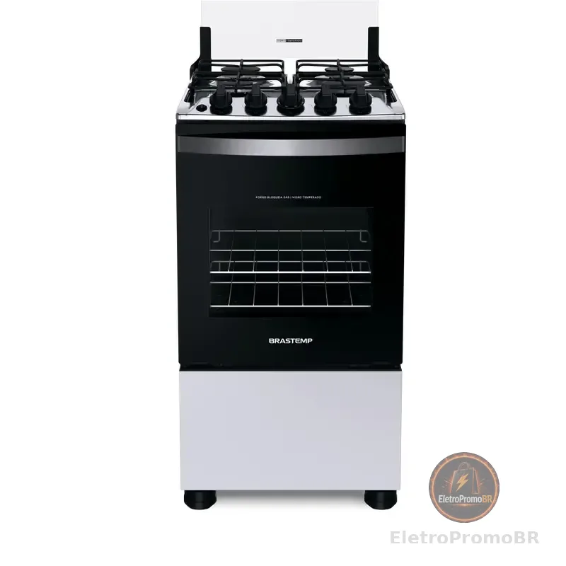Fogão 4 Bocas Acendimento Automático Clean Bfo4nbb Brastemp Cor Branco