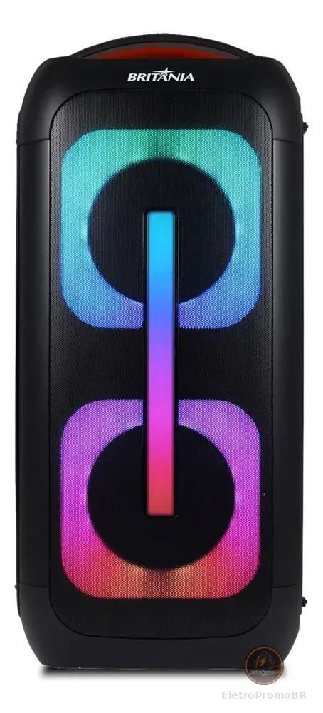 Caixa de Som Amplificada Britânia Flash Lights 650W BCX6801
