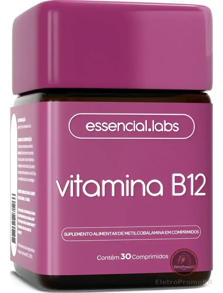 VITAMINA B12 Metilcobalamina - Fórmula com Máxima Pureza e Concentração - 30 Doses