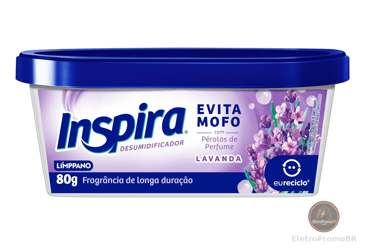 Limppano Evita Mofo Desumidificador Inspira 80G - Fragância: Lavanda