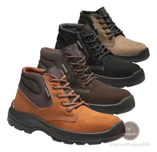 Bota Botina Segurança Bracol Sapato Coturno Nobuck Com Ca