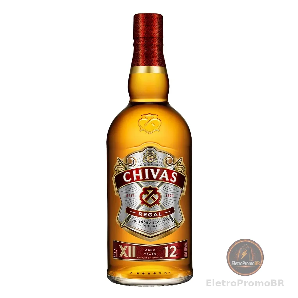 Whisky Chivas Regal 12 anos Blended Escocês - 1 litro