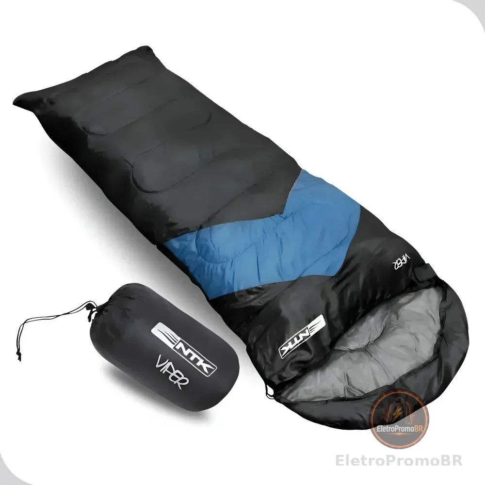 Saco De Dormir Nautika Viper Temp. - 5oc A 12oc - 2m - Hollowfiber Cor: Azul