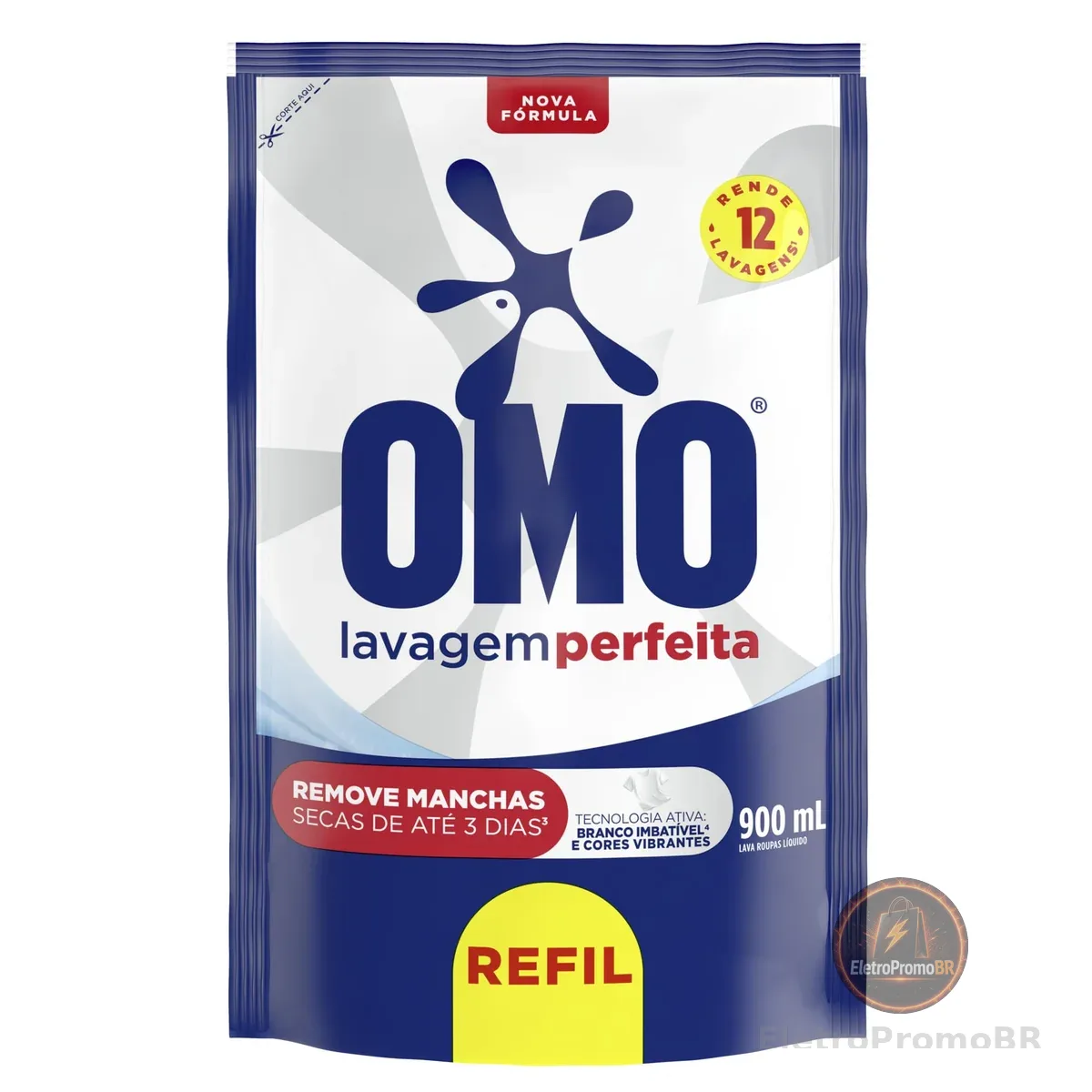 OMO Sabão Líquido Refil Omo Lavagem Perfeita Refil 900Ml