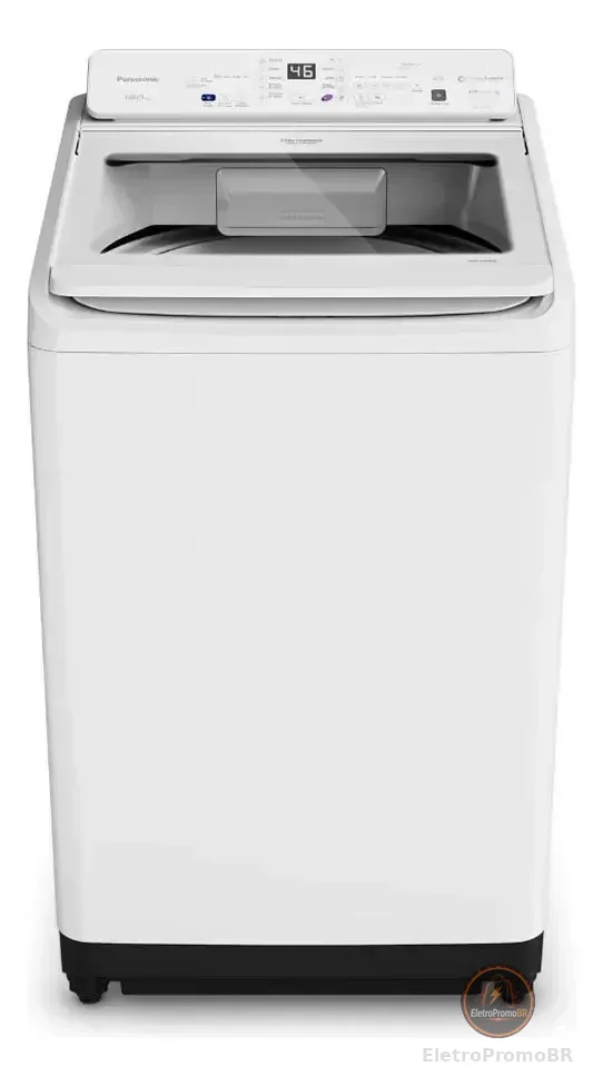 Máquina de lavar Intuitive+ Panasonic 19kg SmartSense Sistema Ciclone Dial Ciclo Pet Branca - NA-F190A1W 220V
