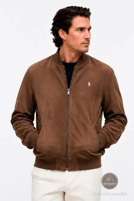 Jaqueta Ralph Lauren Blusa Slim Masculina Suede Inverno