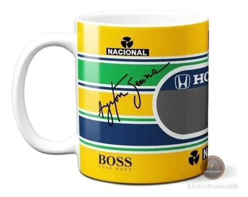 Caneca Ayrton Senna Fórmula 1 F1 Corrida - Mega Oferta!!!