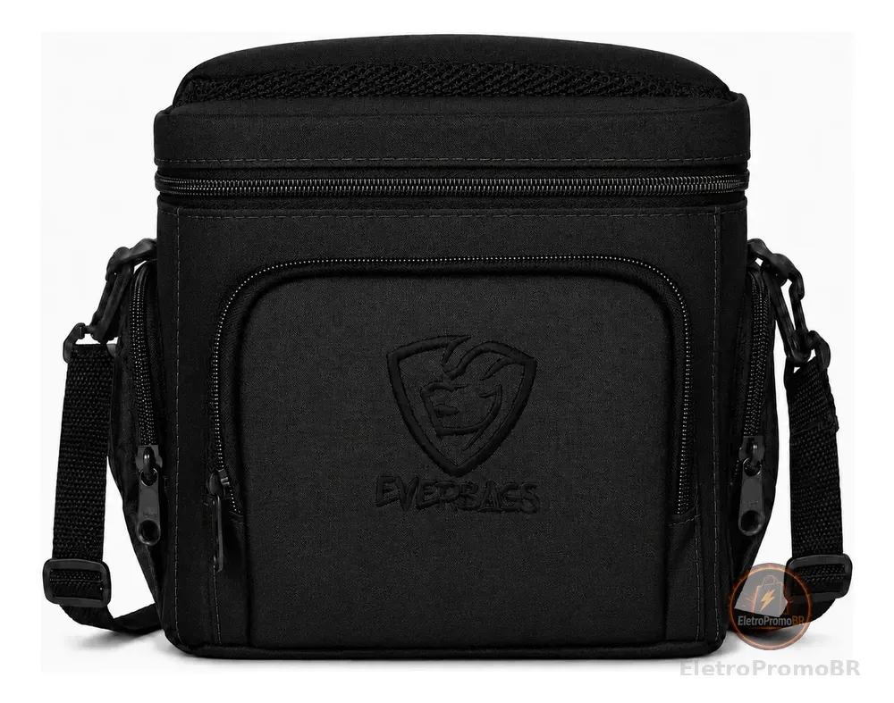 Bolsa Térmica Fitness Master Marmita Preto Preto Lancheira Preto