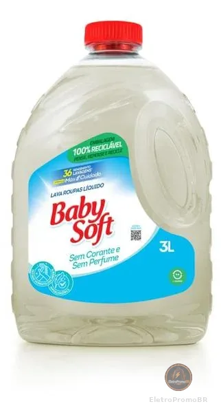 Lava Roupas Liquido Baby Soft Max Cuidado 3l