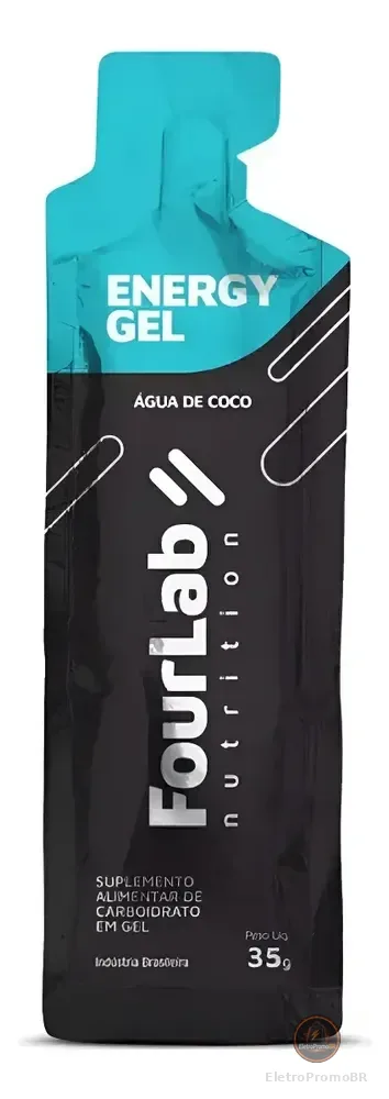 Carbogel Fourlab Caixa Com 10 Saches 35g Energy Gel Sabores Sabor Agua De Coco