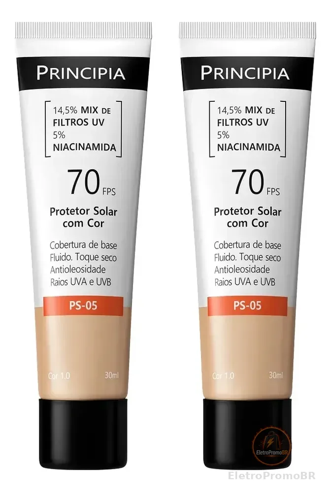 Principia Kit C/2 Protetor Solar Facial Fps70 Cor 1.0