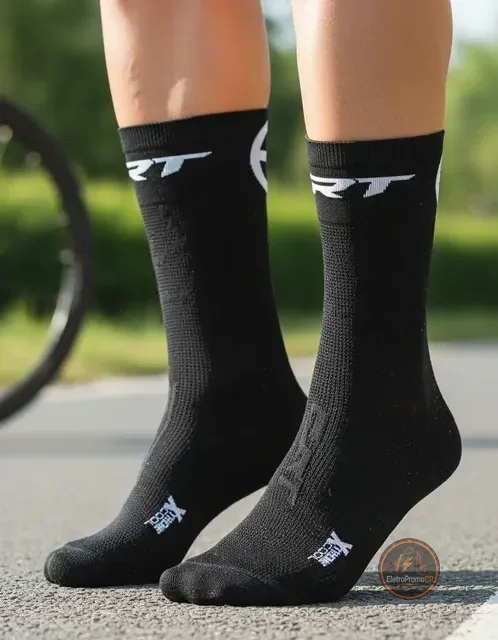 Meia Ert Ciclismo Corrida Cano Médio Xtreme Cool Respirável