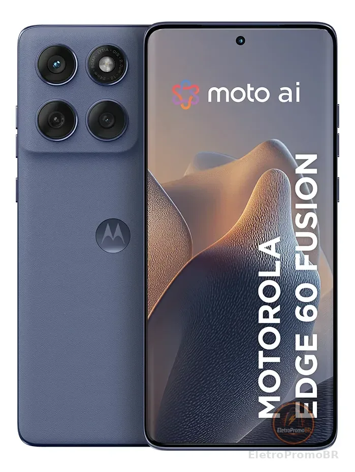 Smartphone Motorola Edge 60 Fusion 5g - 256gb 8gb Ram+8gb Ram Boost 50mp Sony Ai Camera Ip68 Nfc - Cinza Vegan Leather