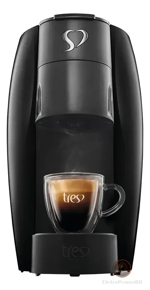 Cafeteira Tres Corações Lov Automática Preta-brilhante Cor Preto