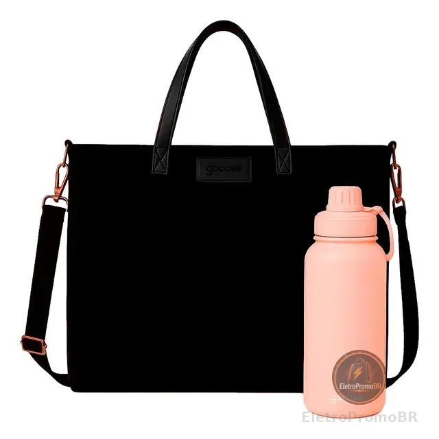 Kit Bolsa Tote Daily Gocase + Garrafa Térmica Fresh 950ml