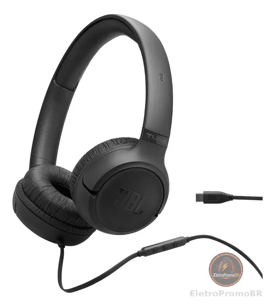Fone De Ouvido Com Fio Tune 530c Jbl - Preto Preto