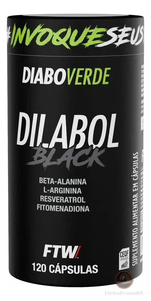Dilabol Black Vasodilatador Pote 120 Cáps FTW - DIABO VERDE