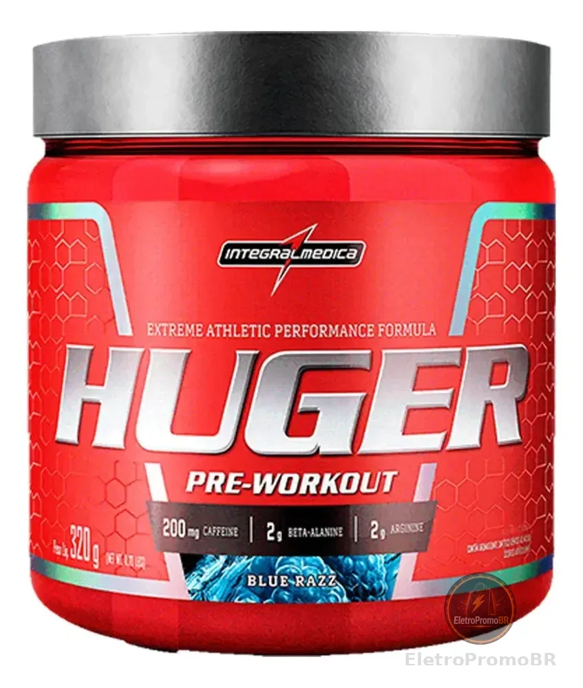 Pré Treino Huger Blue Razz 320g Integralmédica