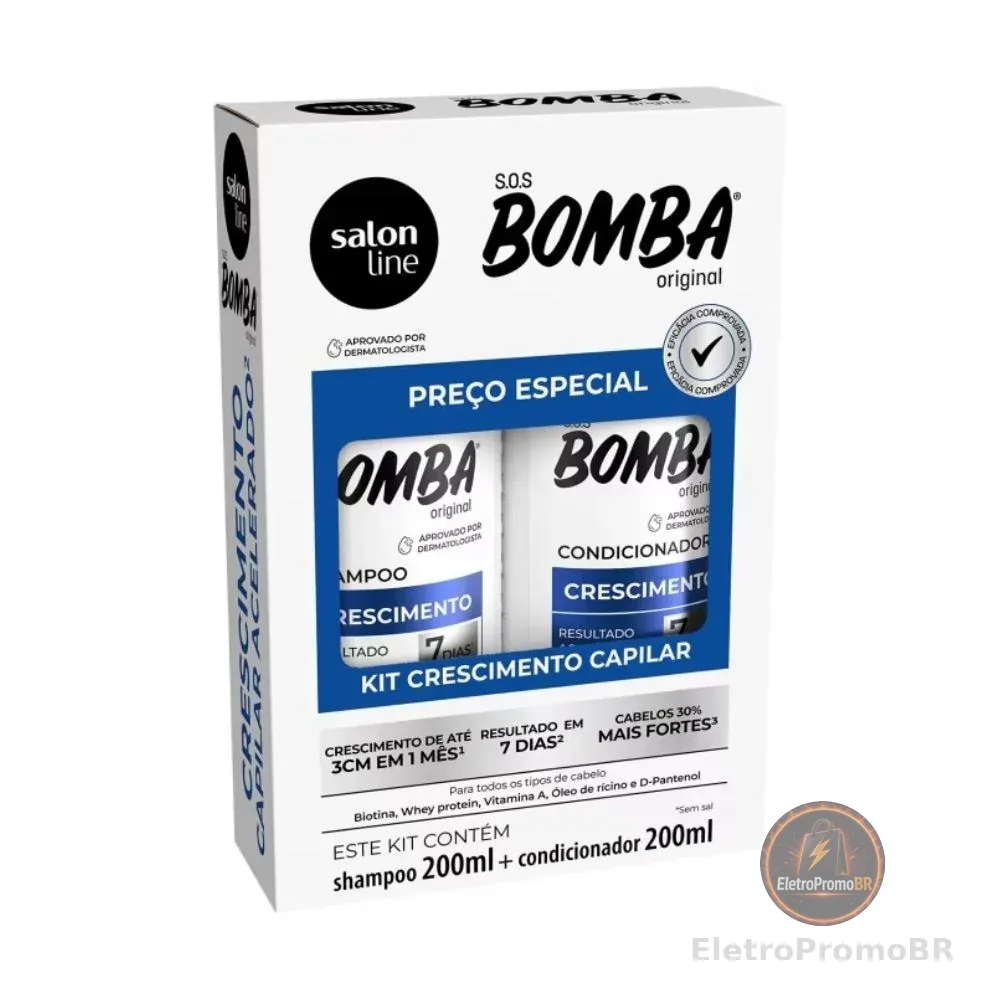 Kit Shampoo + Condicionador SOS Bomba Original Salon Line 200ml