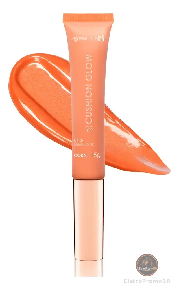 Blush Iluminador - Bt Cushion Glow 15g - Bruna Tavares Coral