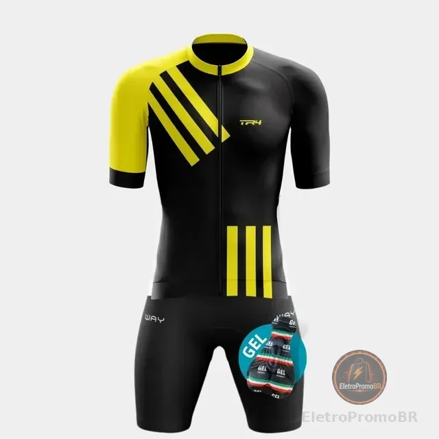 Conjunto Ciclismo Premium Masculino Forro Almofadado Gel Mtb