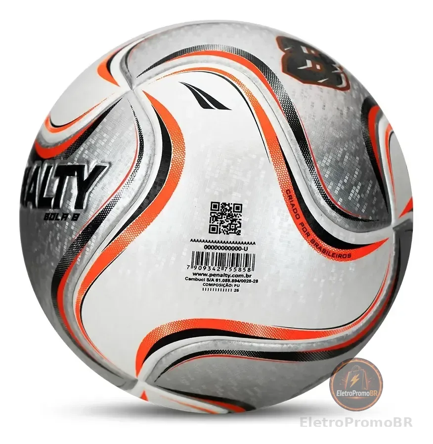 Penalty Bola Futsal 8 Xxv Branco-prata-laranja