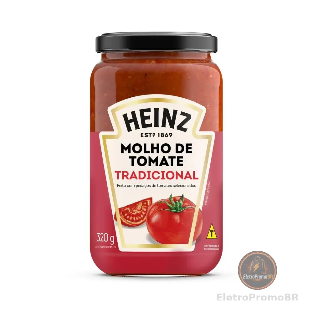 Heinz Molho de Tomate Rústico Tradicional em vidro, 320G