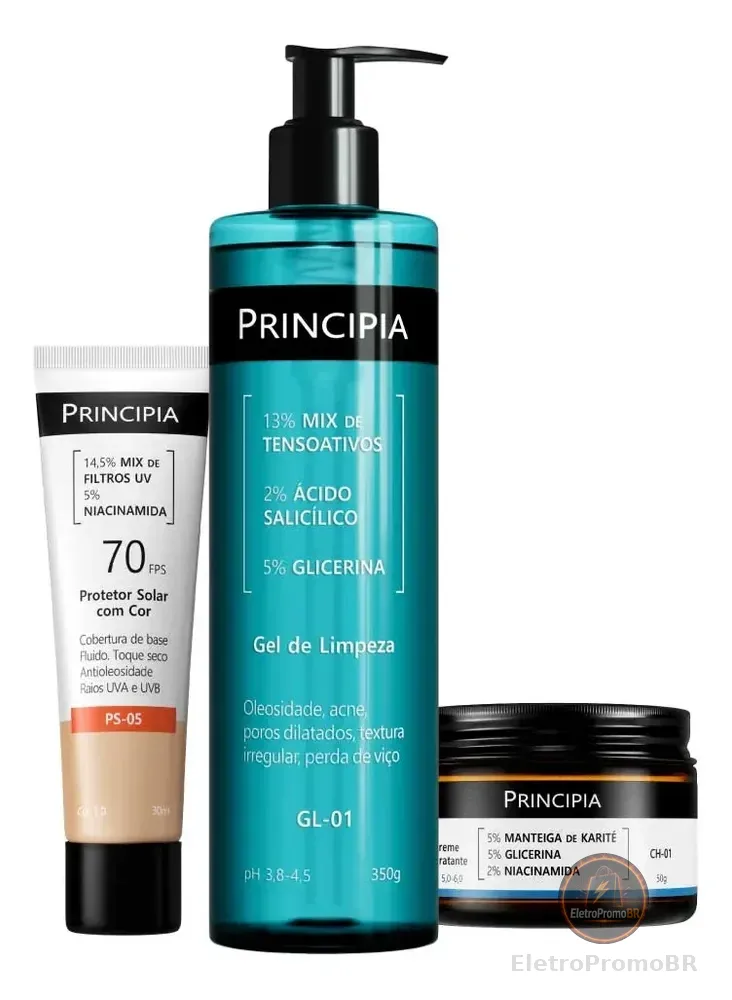 Principia Kit Protetor Cor 1.0 + Limpeza + Hidrata