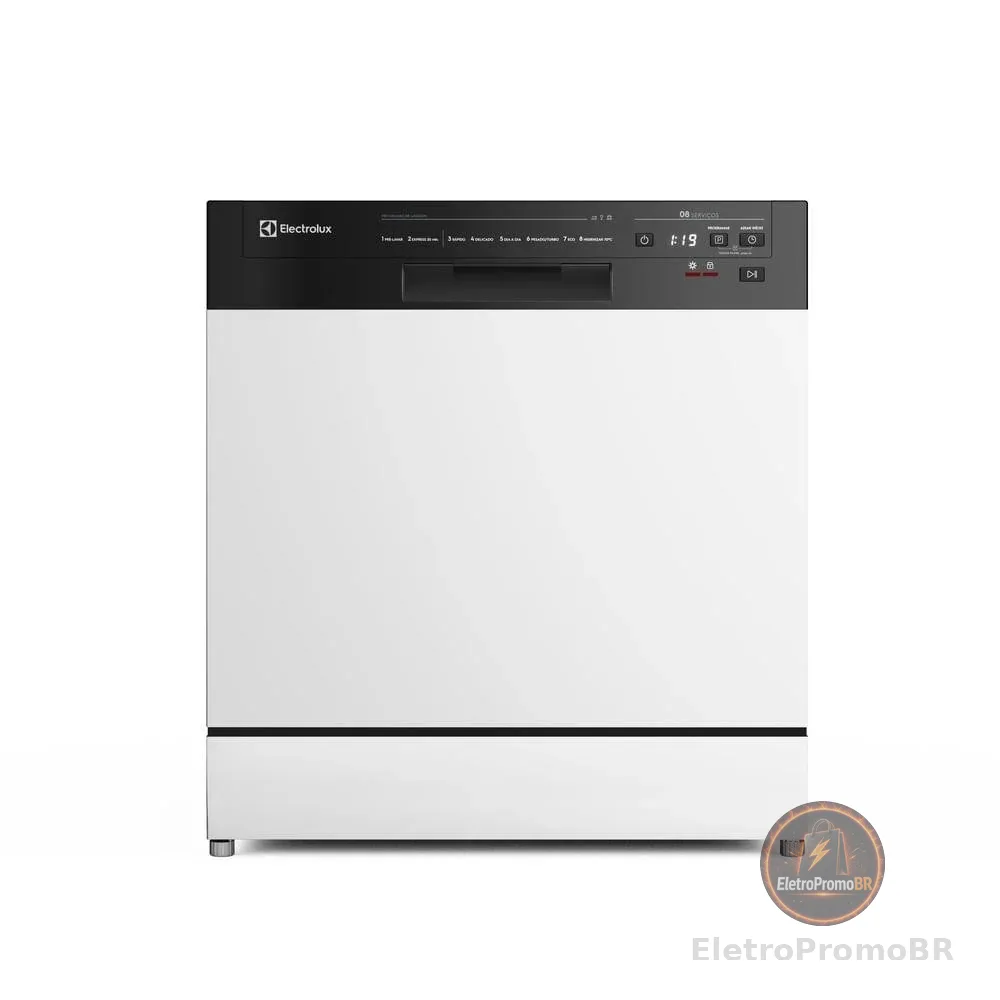 Lava-Louça Electrolux 8 Serviços Branca com Programa Lava & Seca 50 min (LB08E)