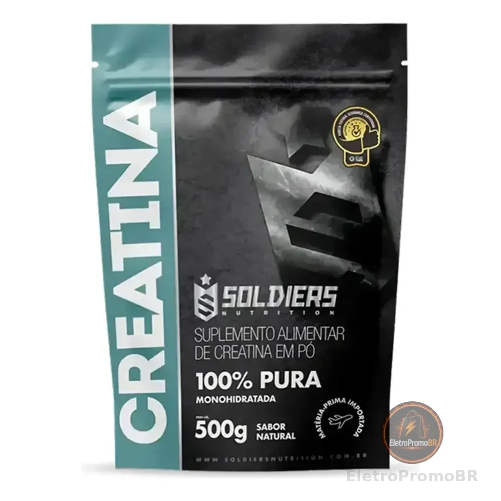 Creatina 500g Suplemento Monohidratada Em Pó 100% Pura - Soldiers Nutrition Sem Sabor