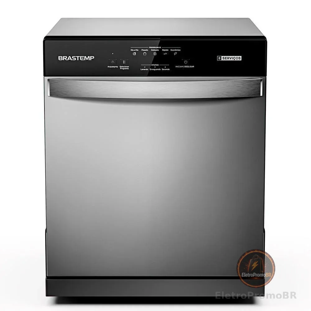 Lava Louças Brastemp 8 Serviços BLF08BS Cinza