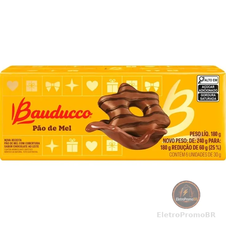 Pão de Mel Bauducco Com 6 Unidades De 30g