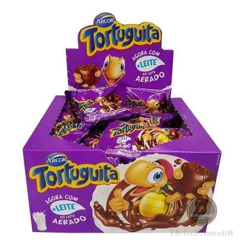Chocolate Tortuguita Aerado Arcor Com 24 Unidades De 11,5g