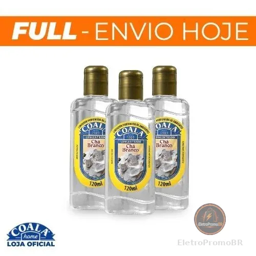 Kit 3 Limpadores de Ambientes Coala Chá Branco - 120ml