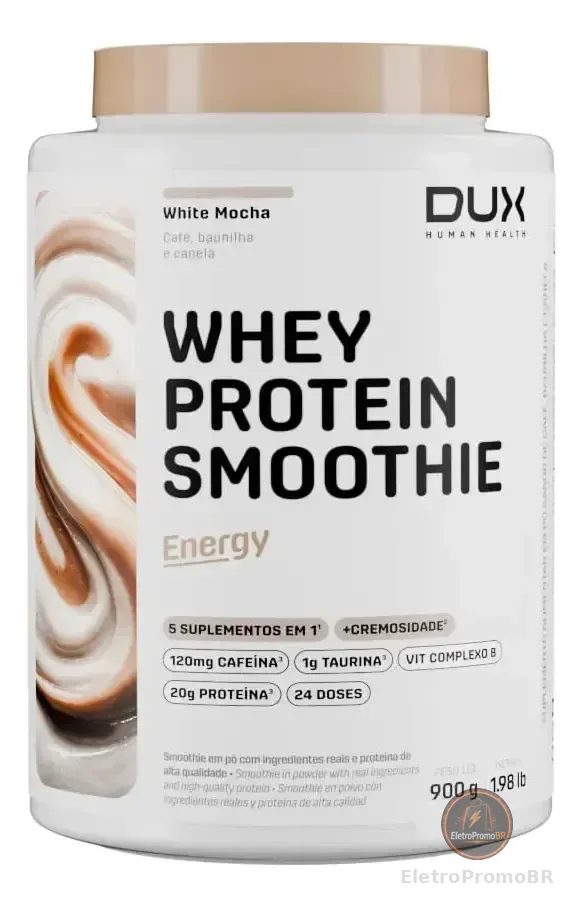 Whey Protein Smoothie Energy - Pote 900g Dux Nutritio - Sabor White Mocha