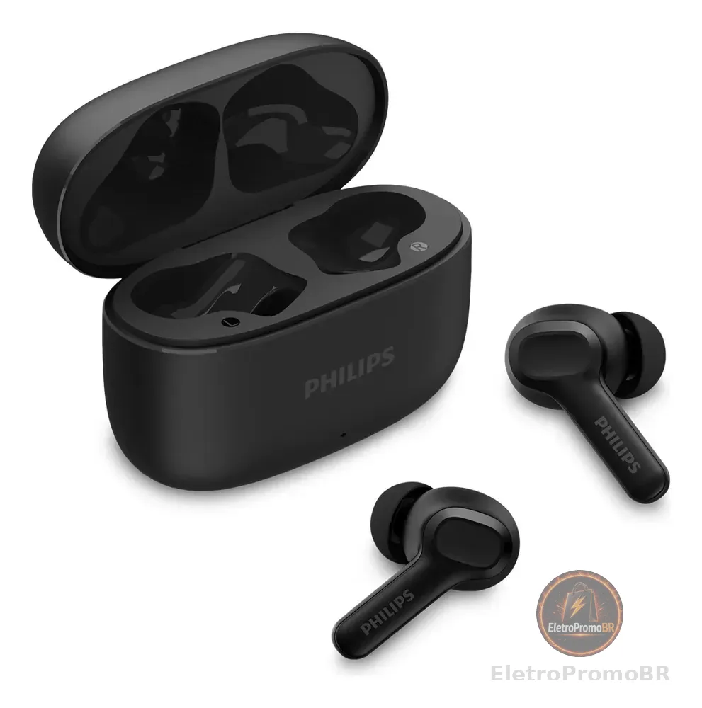 Fone de ouvido Tws Philips Tat1109bk/00 preto Ipx4
