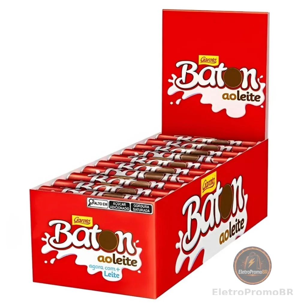 Chocolate Baton Ao Leite C/30Unidades 16Gr Garoto