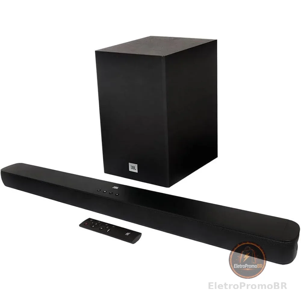 Soundbar JBL  Bluetooth, Cinema SB180, 2.1 Canais, Subwoofer de 6,5" Sem Fio  110W RMS