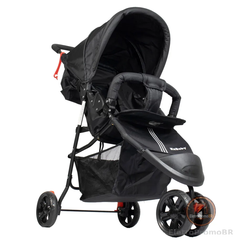 Carrinho De Bebê EasyGo Com Cesto 3 Rodas Passeio Até 15kgs - KaBaby