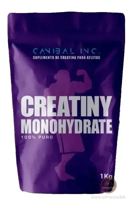 Creatina Monohidratada Canibal Inc 1kg Pó Sabor Natural Sem Glúten