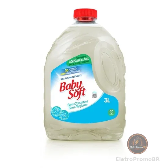 Lava Roupas Hipoalergênico Baby Soft Max Cuidado - 3L