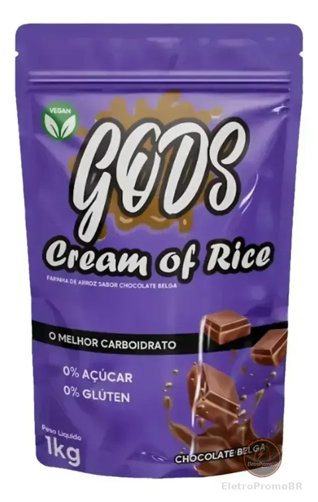 Cream Of Rice 1kg Sem Glúten Canibal Chocolate Belga Nutricional Fitness