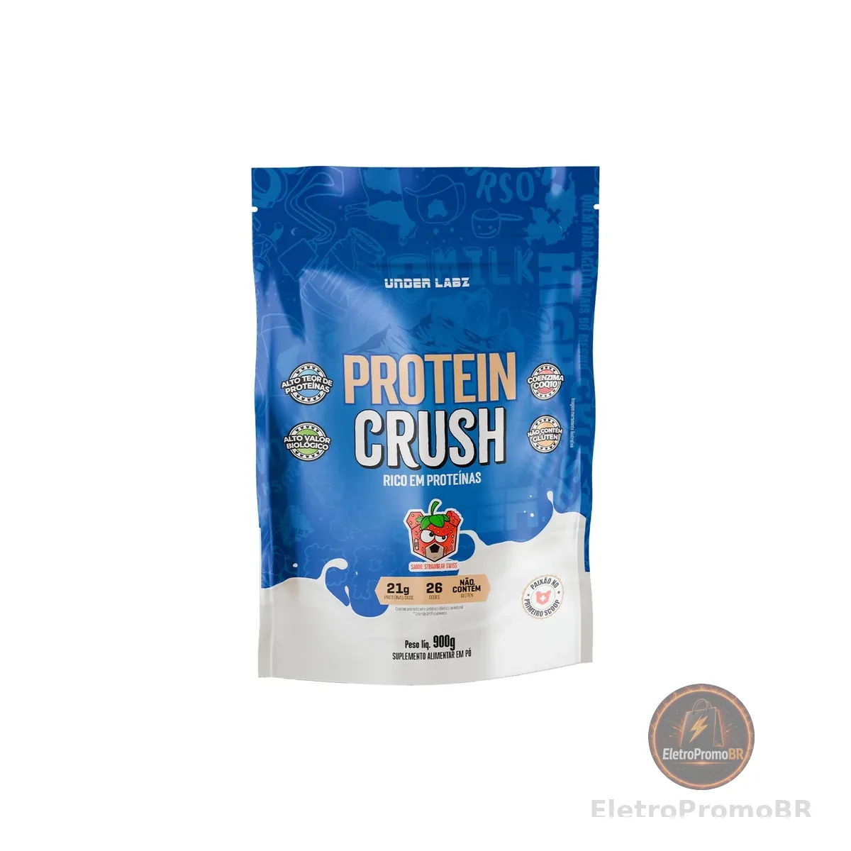 Protein Crush (900g) — Under Labz | 21g Protein per Serving, Incredible Taste (Strawbear Swiss), Low Carb, High Absorption — Hypertrophy Support and Muscle Recovery