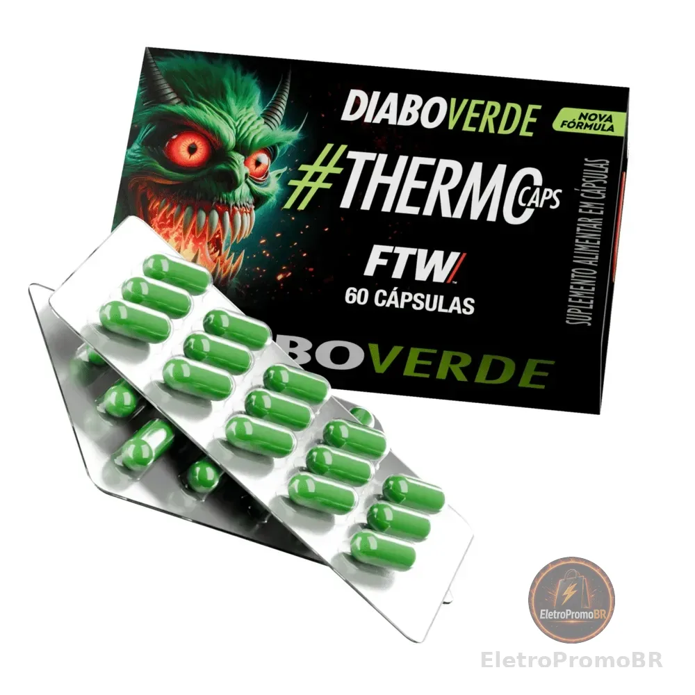 ThermoCaps Blister 60 Cáps Termogênico Com 200mg Cafeína - FTW