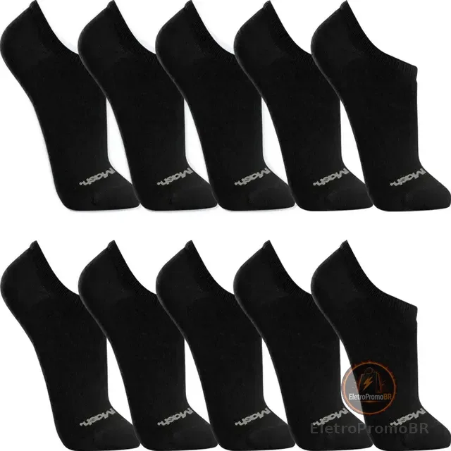 Kit 10 Pares Meias Mash Invisível Soquete Sapatilha Algodão