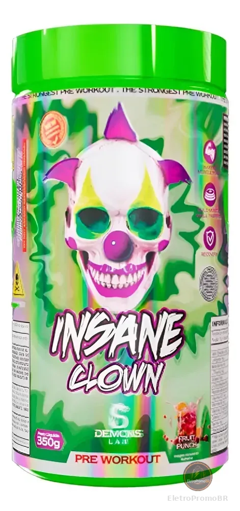 Pré Treino Insane Clown 350g Demons Lab Sabor Fruit punch