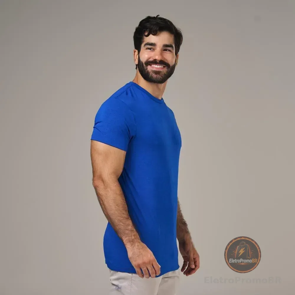 Camiseta Tech T-shirt Lupus Back Alpha Azul Royal G