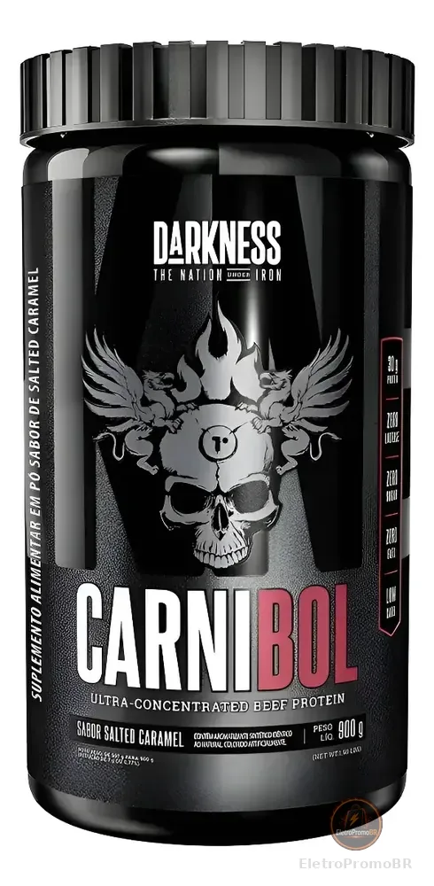 Carnibol Proteina Carne Hidrolisado Caramelo 900g - Darkness Caramelo Salgado