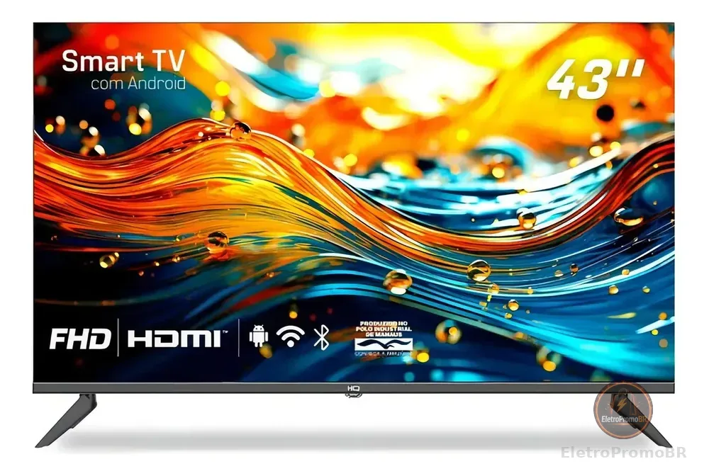 Smart Tv Led Hq 43 Full Hd Design Slim Android Wi-fi